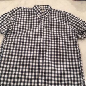 J. Crew Checkered Short Sleeve Button down
